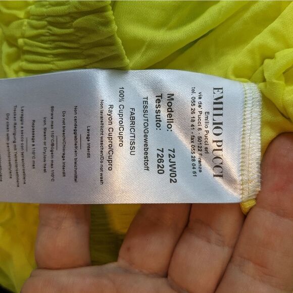 EMILIO Pucci Runway yellow skirt with underskirt 10 BNWT - Picture 7 of 9